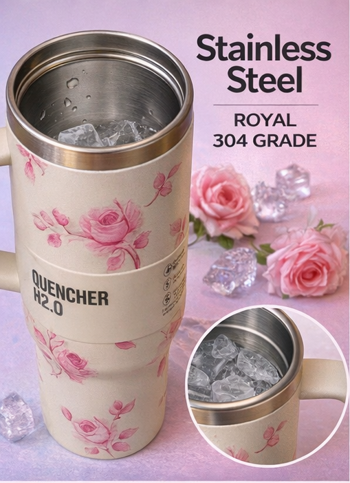 Stainless Steel Stanley Tumbler with Handle and Straw, Insulation Type: Double Wall, Capacity: 1200 ml (1.2 Ltr)