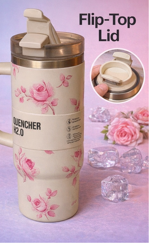 Stainless Steel Stanley Tumbler with Handle and Straw, Insulation Type: Double Wall, Capacity: 1200 ml (1.2 Ltr)