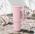 Premium Insulated Tumbler with Handle & Straw – 1.2L Matte Finish